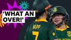 ‘What an over!’ – De Klerk and Kapp smash 25 runs from six balls
