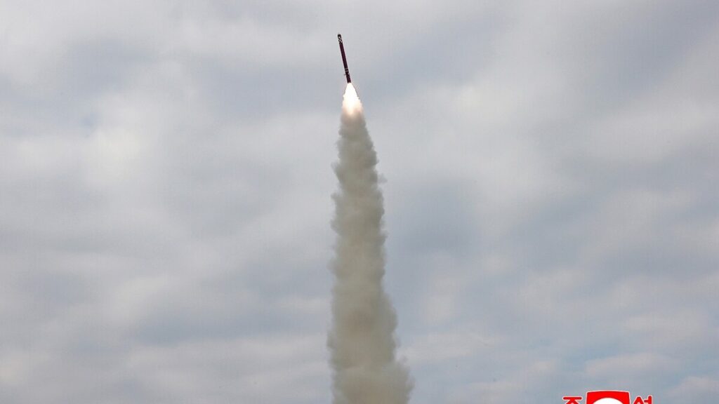 North Korea touts missile tests as Trump visits South Korea