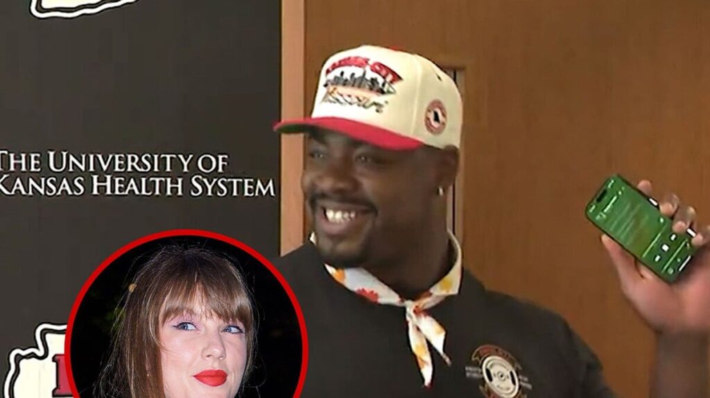 Chiefs’ Chris Jones Sings Taylor Swift’s ‘Fate of Ophelia’ At Presser