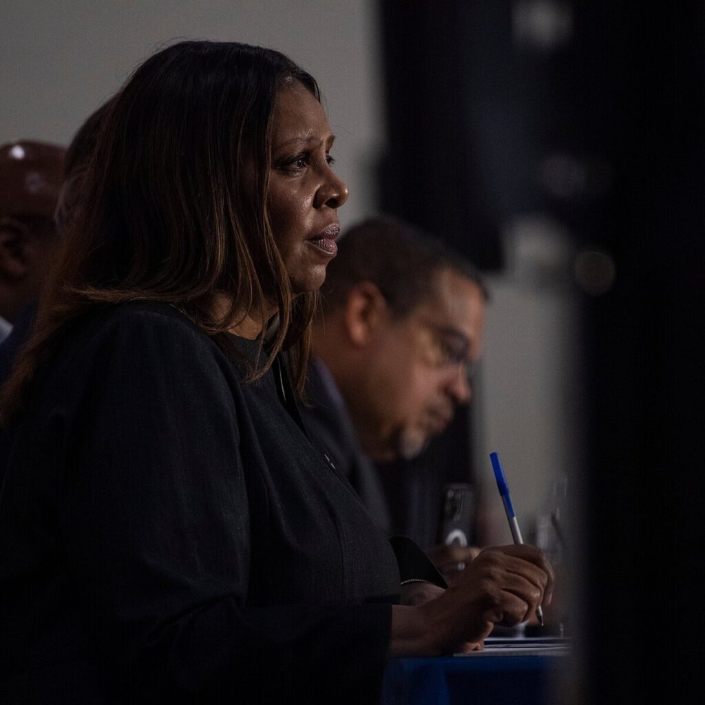 Letitia James Pleads Not Guilty as Battle Over Trump-Urged Prosecution Begins