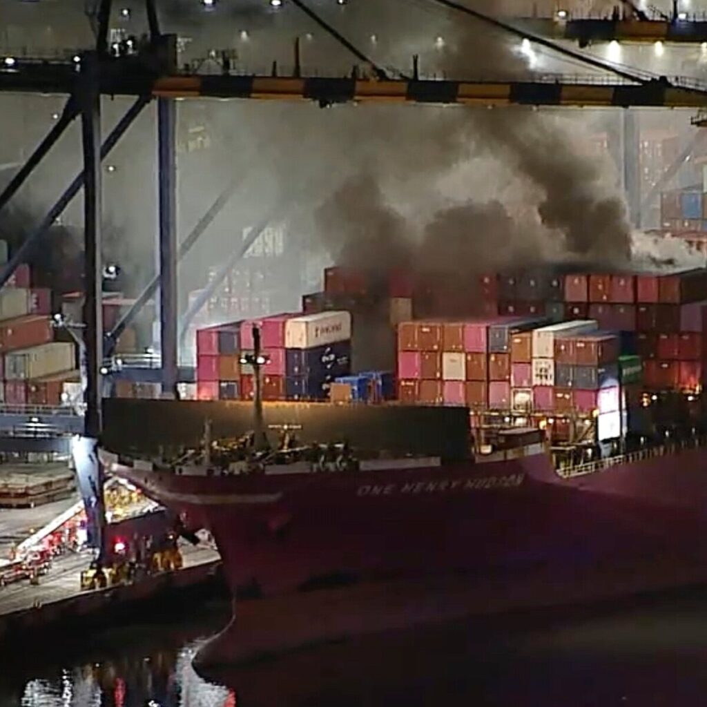 Cargo Ship Fire in L.A. Threatens City With Hazardous Smoke