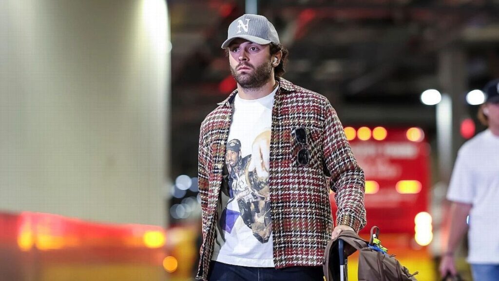 NFL Week 12’s fashionable arrivals, featuring Bucs QB Baker Mayfield