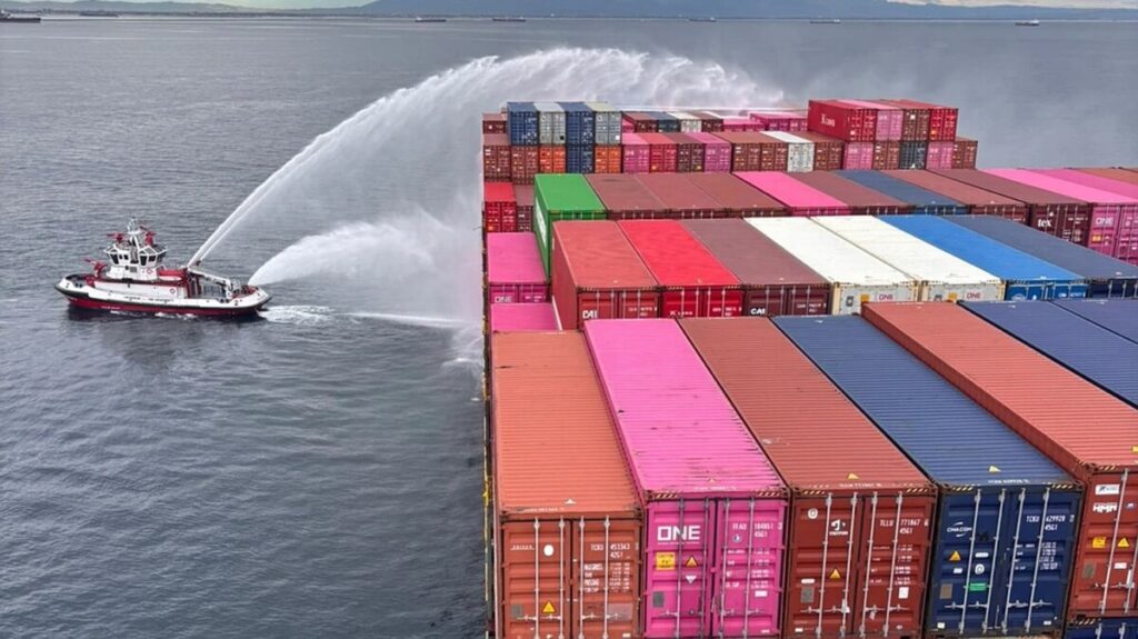 Trump administration unresponsive after container ship fire, Port of Los Angeles chief says