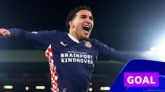 Liverpool ‘stunned’ as Driouech puts PSV 3-1 ahead