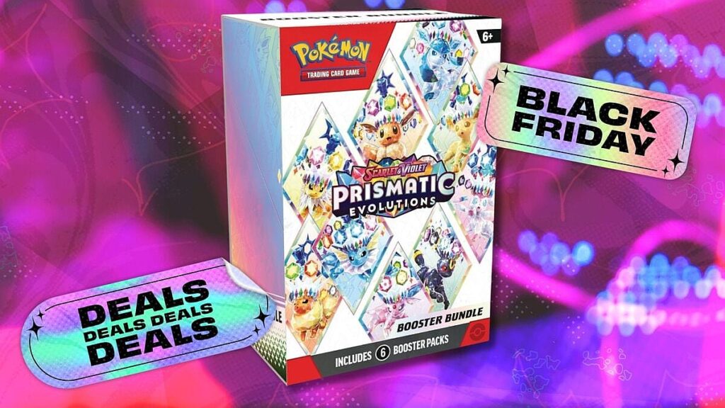 The Pokémon TCG Prismatic Evolutions Booster Bundle is at market value in the Amazon Black Friday sale