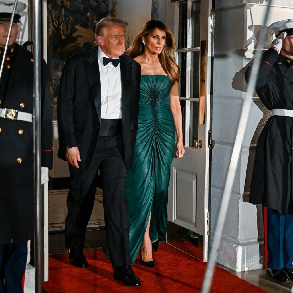 Melania Trump’s Green Gown Signals Saudi Arabia Diplomatic Ties