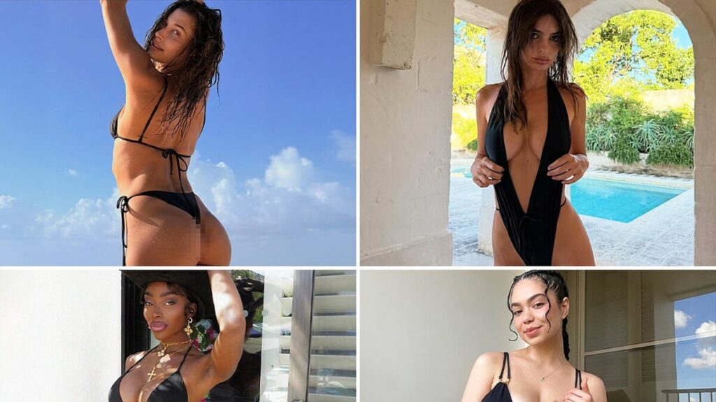Sexy Stars In Black Bikinis … Shop ‘Til You Drop!