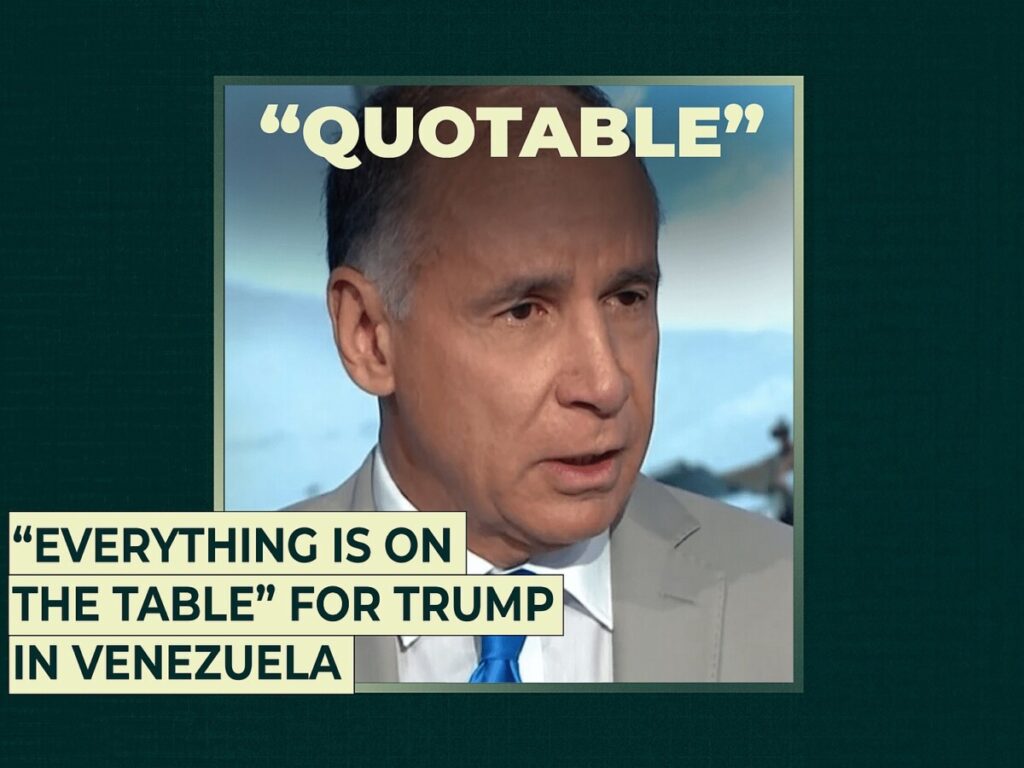 “Everything is on the table” for Trump in Venezuela