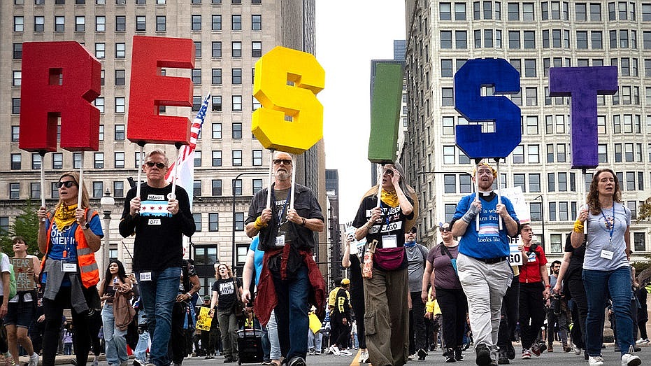 Anti-Trump network behind mass protests cracks open war chest against Dems who backed reopening government