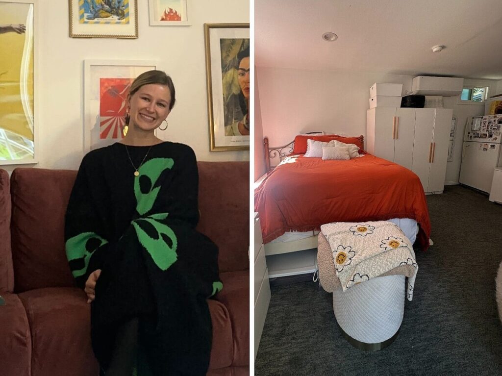 I live in a pool house in a stranger’s backyard. The tiny house is perfect for me.