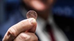 The moment the last US penny was minted
