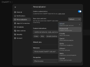 I tried ChatGPT-5.1’s personality presets. Cynical and Quirky are my favorites.