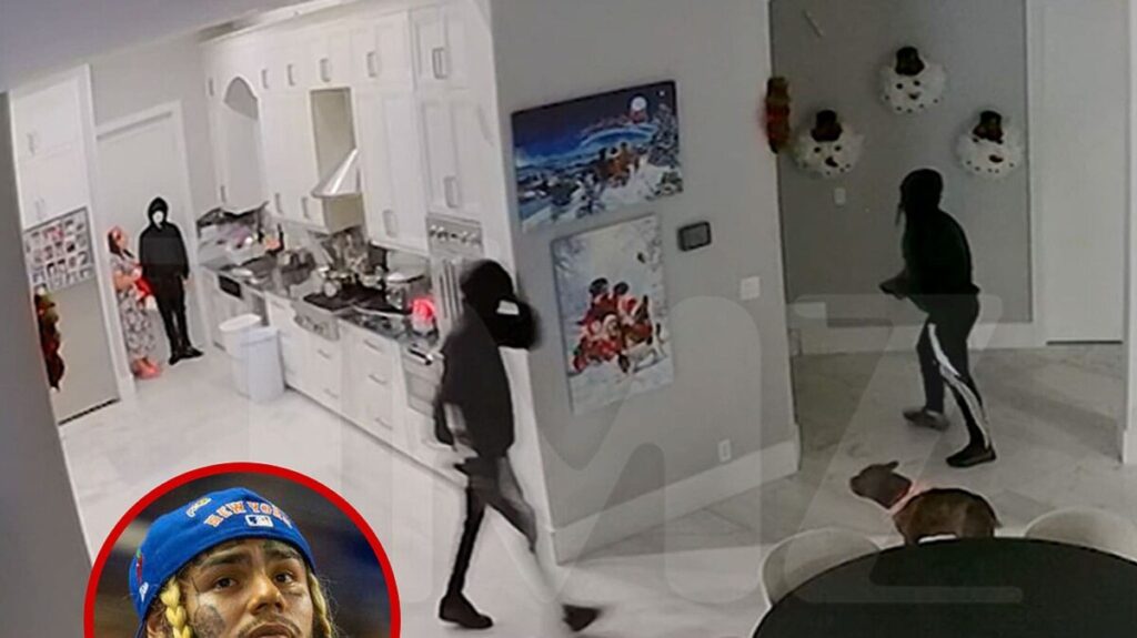 Tekashi 6ix9ine’s Mom, Pup Manhandled by Burglars in Home-Invasion Video