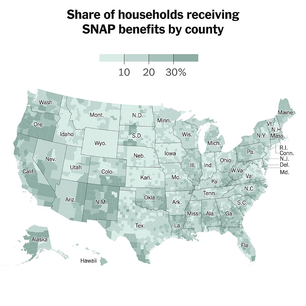 SNAP Map: Here’s Who Will Be Affected by Disruptions to Food Aid
