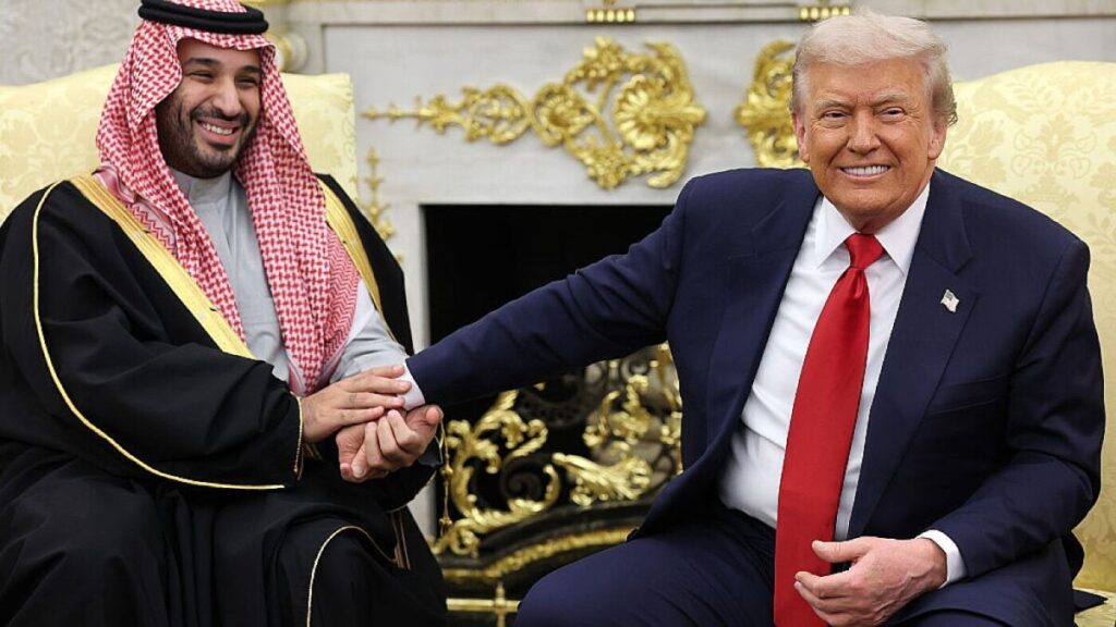 Trump defends Saudi crown prince over question about killing of Khashoggi