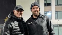‘Quite cute’ and ‘in sync’ – the father-son duo in non-league dugout
