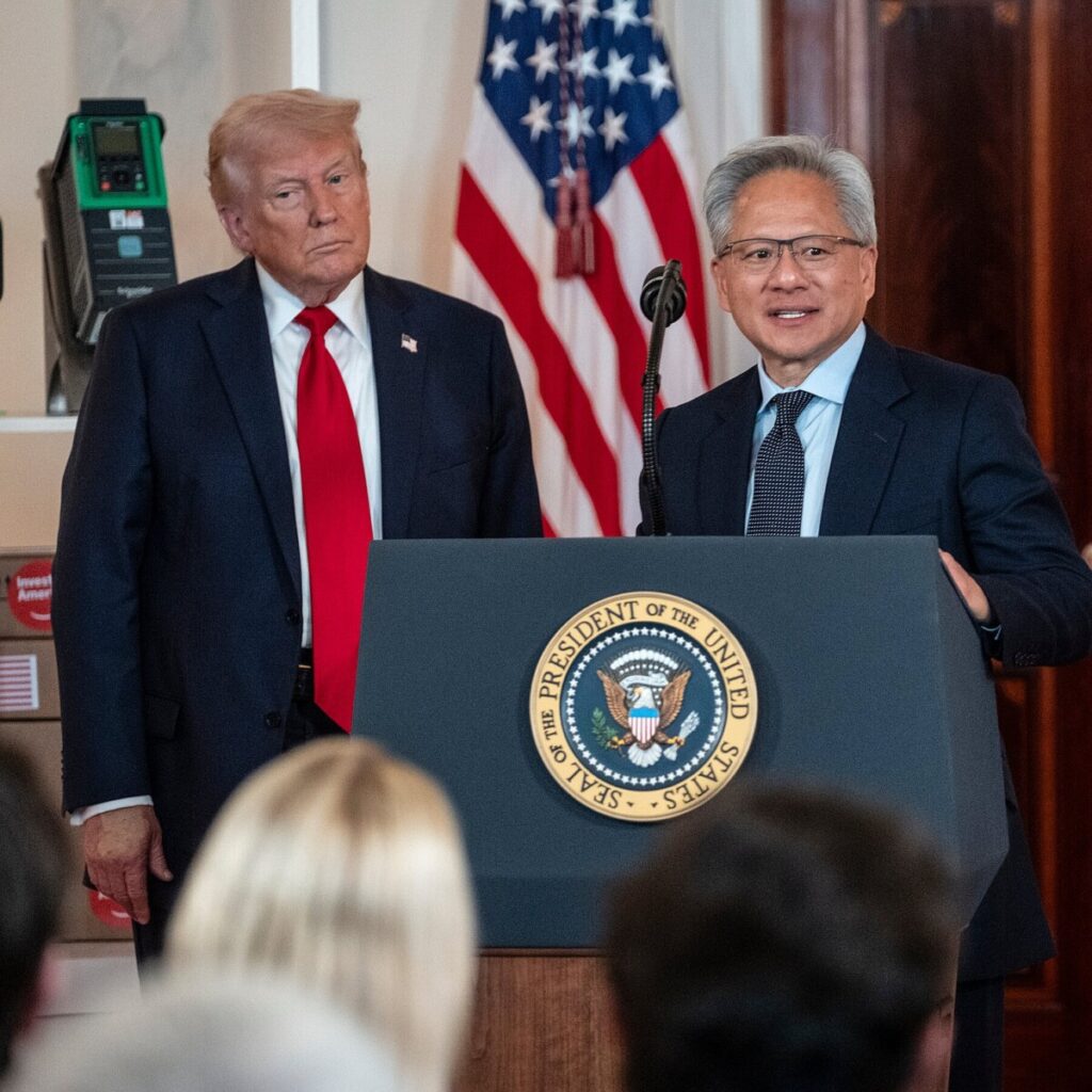 How Trump and Nvidia’s C.E.O. Became Partners on the International Stage