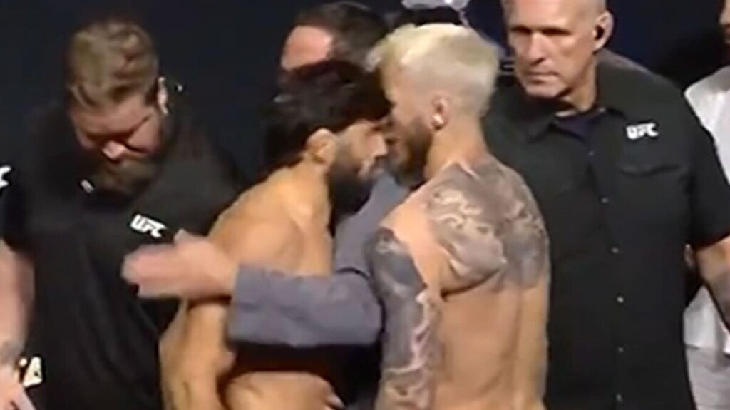 UFC’s Arman Tsarukyan Headbutts Dan Hooker In Wild Weigh-In Altercation