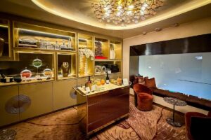 First look inside Chase’s new Sapphire Lounge in Las Vegas — complete with a Champagne parlor