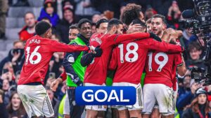 ‘Stretford End embraces it!’ | Dalot opens the scoring to give Man Utd the lead!