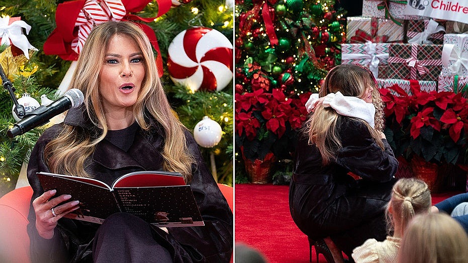 Melania Trump gives uplifting message about Santa to young kids at hospital