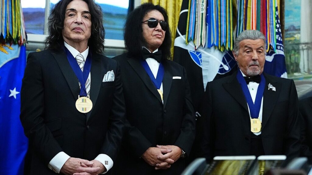 Kiss, Sylvester Stallone Receive Oval Office Medals Ahead of Kennedy Center Honors Ceremony
