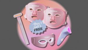 All Solawave light therapy devices are BOGO free, including the $399 red light mask