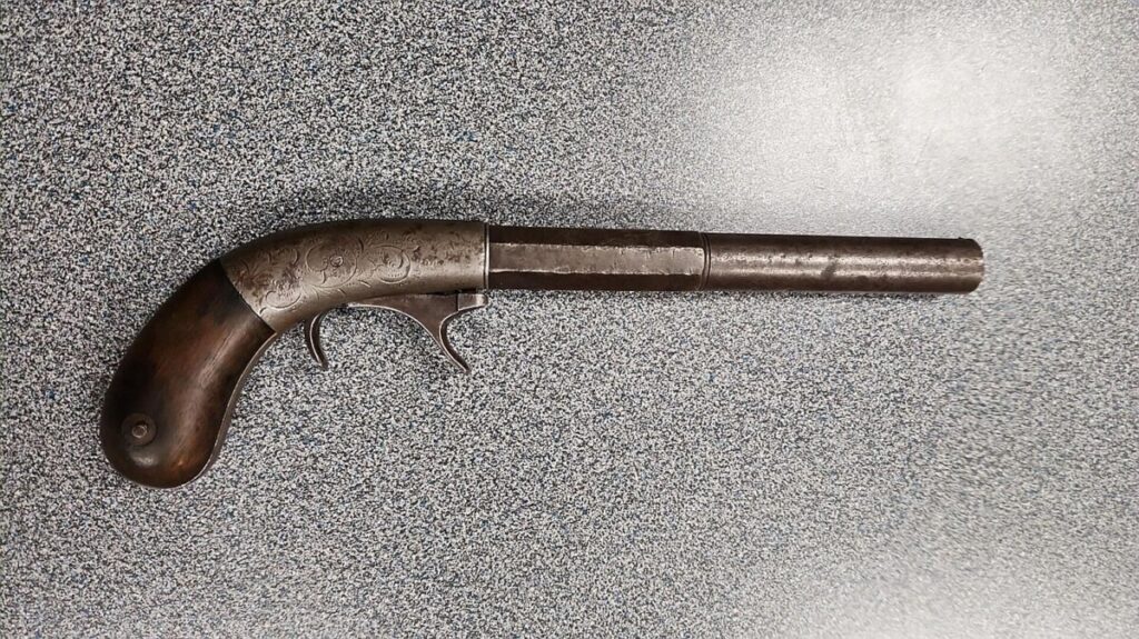 Rare 19th century pistol used to rob Tulsa liquor store