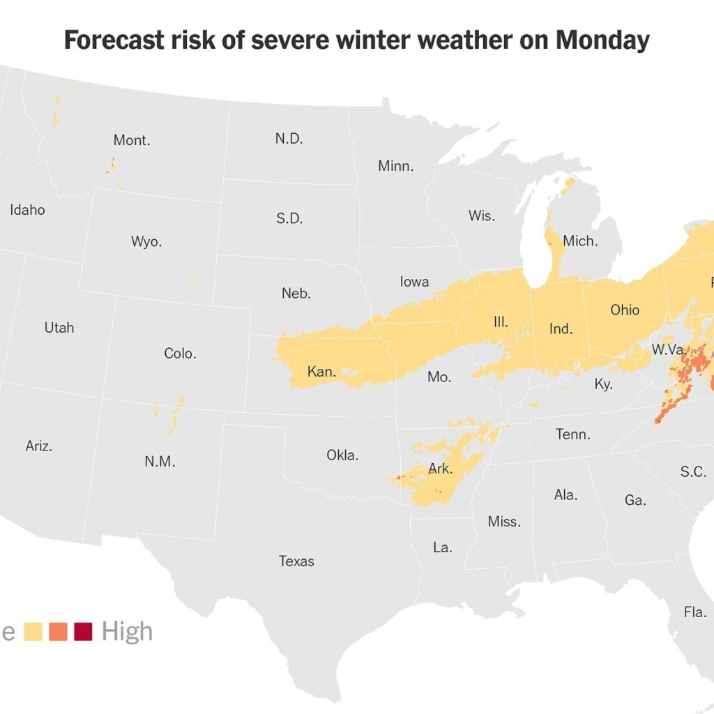 Storm Threatens to Bring ‘Widespread and Impactful’ Snow and Ice to Northeast