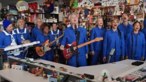 David Byrne and His Blue-Clad Band Tear Through Talking Heads Classics During ‘Tiny Desk’ Concert